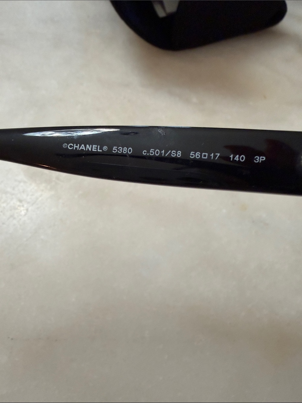 CHANEL Black Sunglasses with Silver CC Accent - Picture 4 of 6
